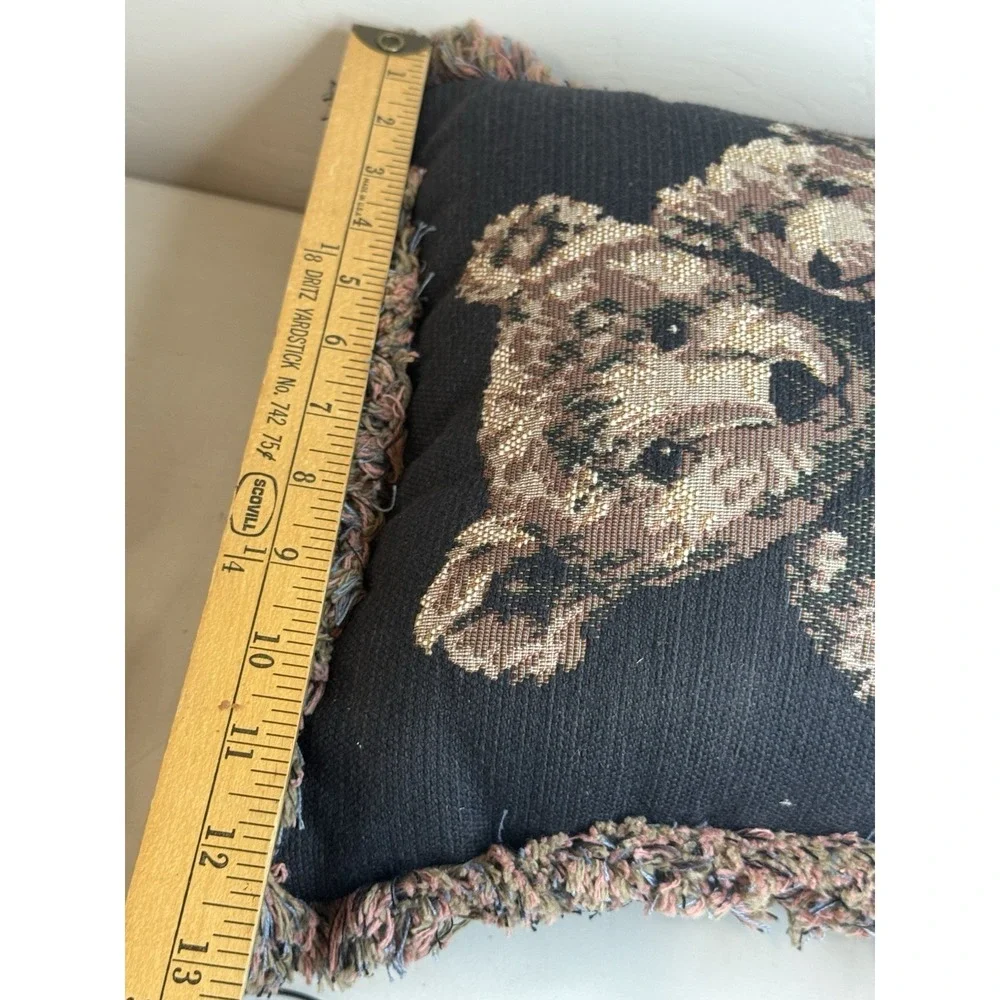 Teddy Bears Baby Bear Tapestry Pillow‎ Black Fringe Dakotah Rectangle ~13